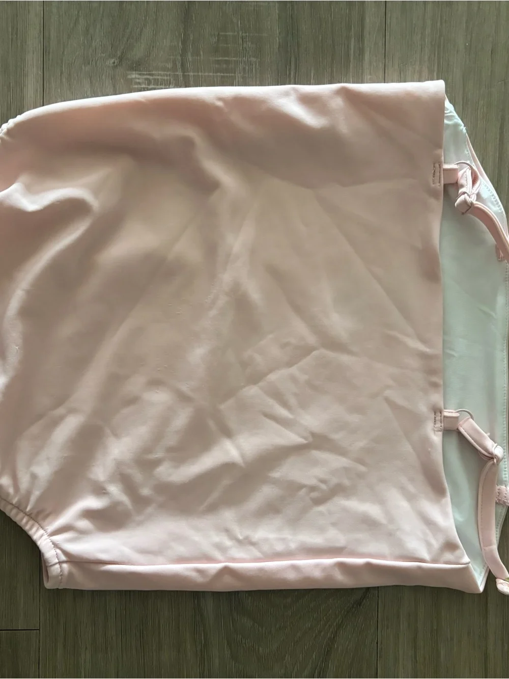 Girls' Light Pink One-Piece Swimsuit with Floral Straps Weekend One 5T euc